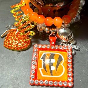 Football Stacked bracelets